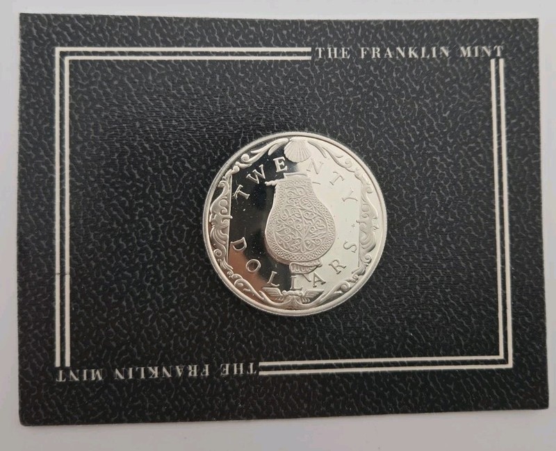 1985 British Virgin Islands $20 dollars silver coin 