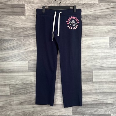 Aeropostale Sweatpants Women's M Blue Stretch Low Rise Elastic