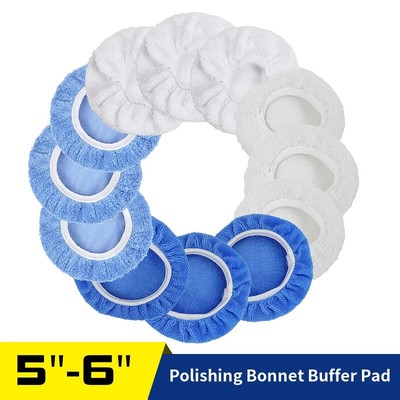 Polishing Bonnet Microfiber Wool Pad 5-6 Inch Car Paint Care Orbital Sander New