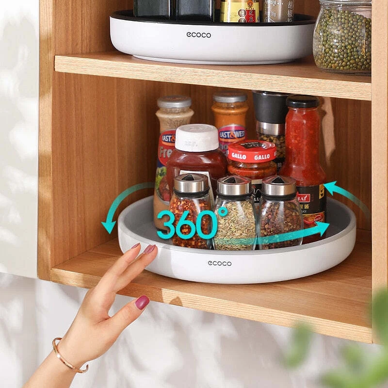 18 Jars Rotating Herbs Spices  Rotating Spice Rack Kitchen