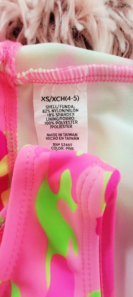 Maiô camuflado rosa feminino OP tamanho 4/5 - Imagem 4 de 4