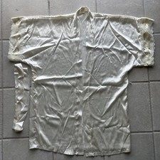 Circa 2000 Vintage Robe Kimono Womens Medium Ivory Polyester Silky Lace