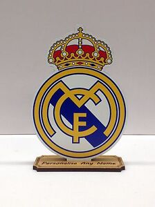 Personalizado Football Club Real Madrid De Madera Artesanal Mdf de corte láser 6mm de espesor