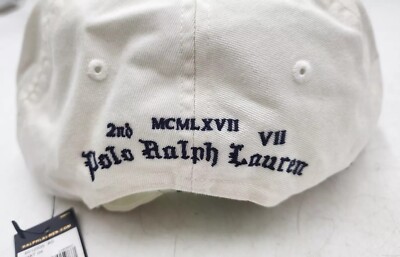 Polo Rowing Club PRC Ralph Lauren Hat 1967 MCMLXVII White