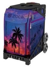 Zuca Island Life Sport Insert Bag Black Frame Flashing Wheels Travel