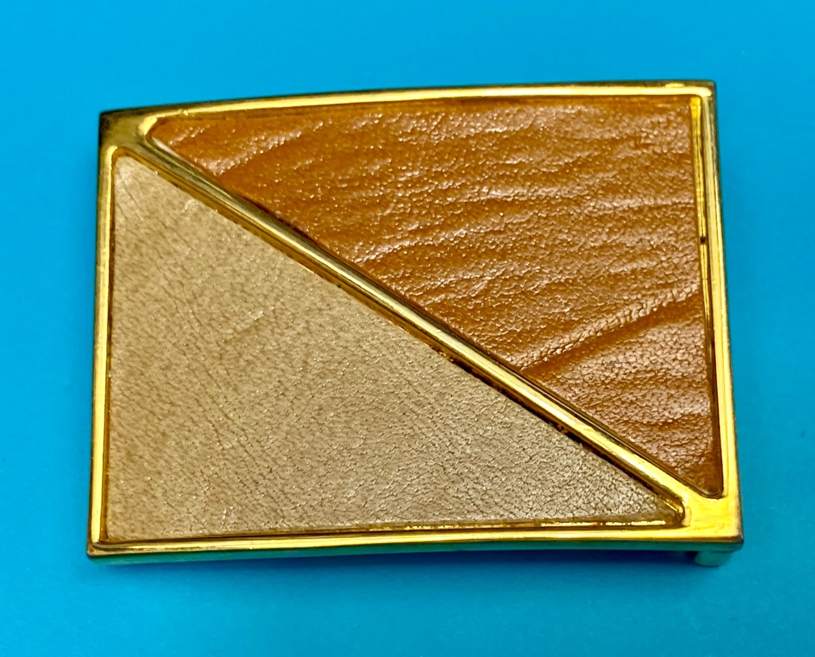 Rectangular Leather on Leather Metal Hippy Vibe G… - image 10