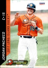 2017 Long Island Ducks Choice #21 Jordan Pacheco Tempe Arizona AZ Baseball Card