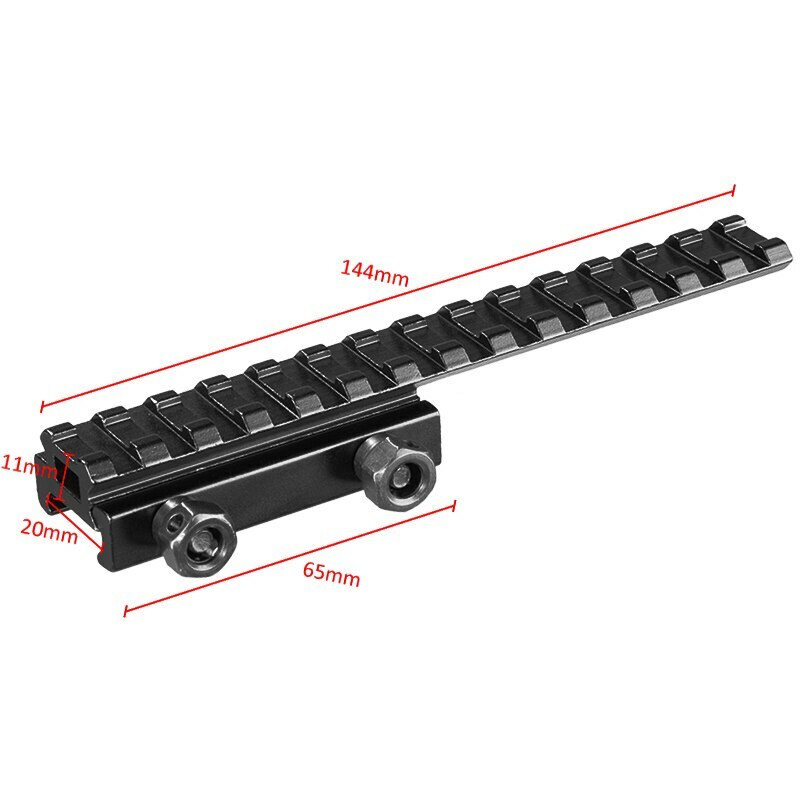 20mm Picatinny Weaver Rail Scope Extension Riser Base Mount Adapter Converter