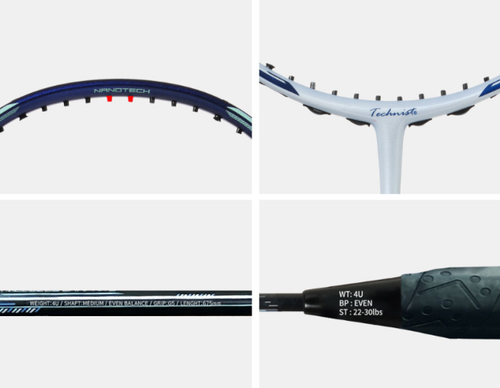 Technist Spear 93 racchetta da badminton 675 mm 3U (86 ~ 90 g) 4U (81 ~ 85 g) non incordata - Foto 7 di 9