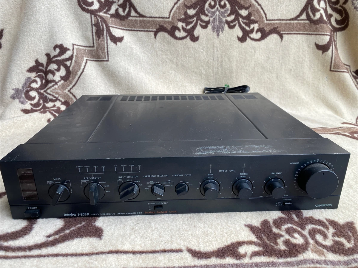 ONKYO P-306RS コントロールアンプ　動作品　プリメインアンプ使用可能 ONKYO P-306RS コントロールアンプ 動作品 プリメインアンプ使用