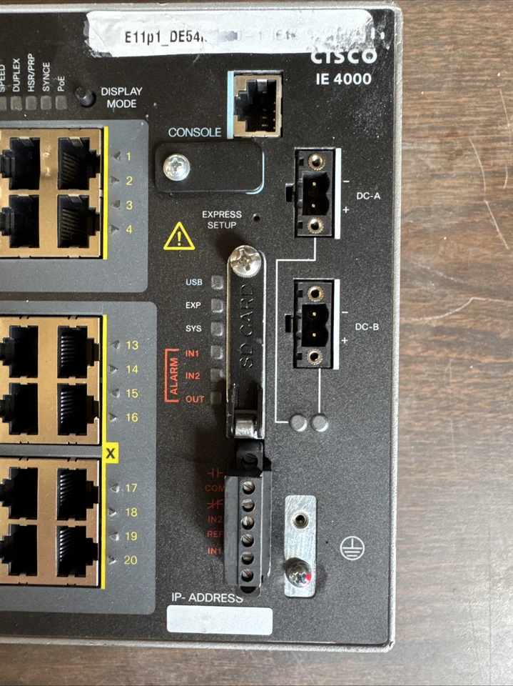 Cisco IE-4000-16T4G-E 16 Ethernet Ports & 4 Combo Gigabit Sfp Ports - Image 4 of 4