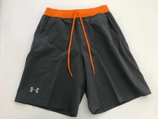 Under Armour Men SpeedPocket 9” Lined Running Shorts 1351191 Gray 013 Size M