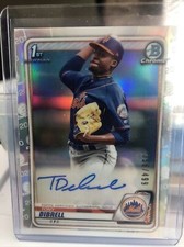 2020 Bowman Chrome 1st Refractor Autograph Tony Dibrell 356/499  NY Mets S879