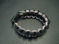 Paracord bracelet Black digi camo 7 Strand 550 LB USA made Size 5 to 10