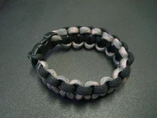 Paracord bracelet Black digi camo 7 Strand 550 LB USA made Size 5 to 10