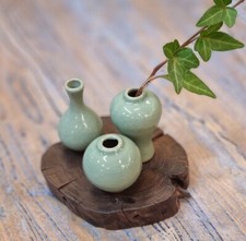 Korean Goryeo celadon cute miniature 3 SET Vase Jar Bottle Made in korea