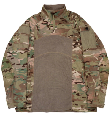Medium - US Army Quarter Zip OCP Combat Shirt Uniform Top Multicam