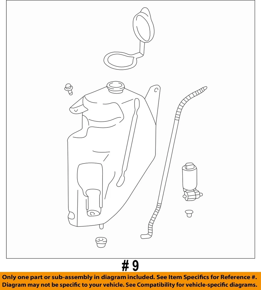 Used Washer Fluid Reservoir fits: 2009 Chevrolet Equinox  Grade A - Image 4 of 4