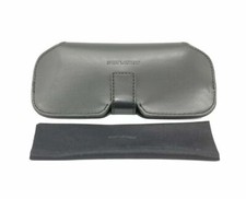 NEW YSL SAINT LAURENT EYEGLASSES SUNGLASSES AUTHENTIC LEATHER BLACK CASE CLOTH