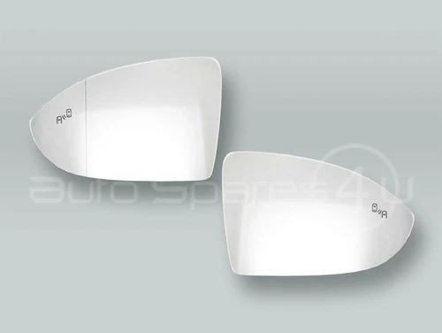 Chrome Heated Door Mirror Glass and Backing PAIR fits 2015-2020 VW Golf GTI MK7