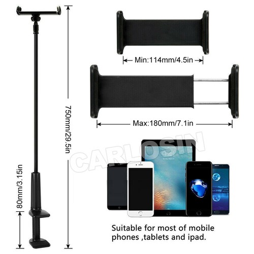 360 Gooseneck Table Bed Clamp Stand Holder Mount For iPad Tablet Flexible Arm AU - Picture 5 of 17