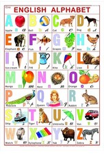 English Alphabet Chart for Kids  Laminated  70 x 100 cm