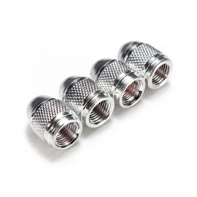 4pcs Aluminium Bullet Car Wheel Tyre Valve Stems Air Dust Tire Cover Screw Caps - Image 3 of 4