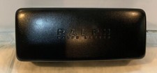 RALPH LAUREN Eyeglass Case ONLY Sunglass Black with papers and cleaning cloth