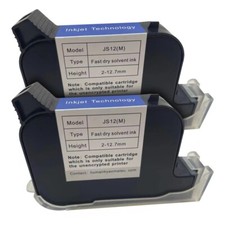 2PCS Universal Eco Solvent Ink Cartridge 600DPI 12.7mm Handheld Inkjet Printer
