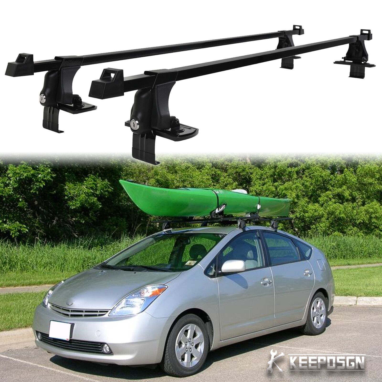 V Roof Box Prius C Kayak Rack Thule 848 Hull-A-Port XT Kayak