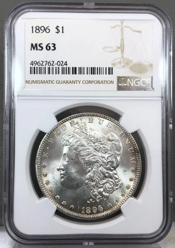 1896 U.S. $1 Morgan Silver Dollar NGC MS63