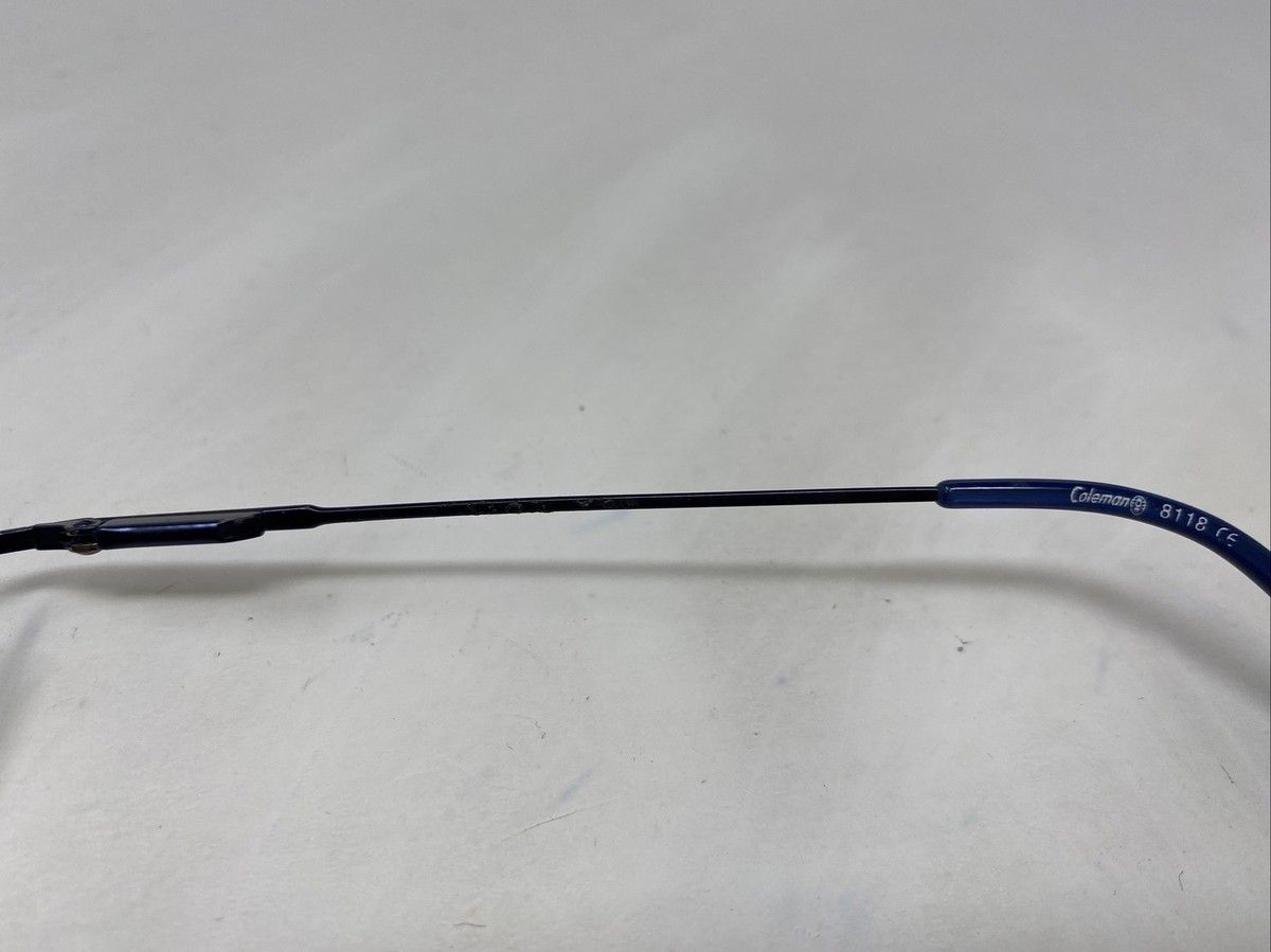 Coleman 8118 BLU 50-18-135 Blue Metal Half Rim Eyeglasses Frame