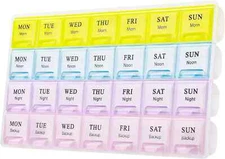 Monthly Pill Organizer Pill Case Pill Box One month Twice a Day AM PM Daily Home