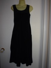 J. JILL LITTLE BLACK SILK DRESS, sz XS-SLEEVELESS-CONSERVATIVE-R0UND NECK-