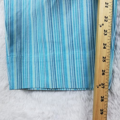 Evan Picone Womens Pants Casual Laguna Be Breeze Blue Stripe Plus 22W New - Picture 10 of 12