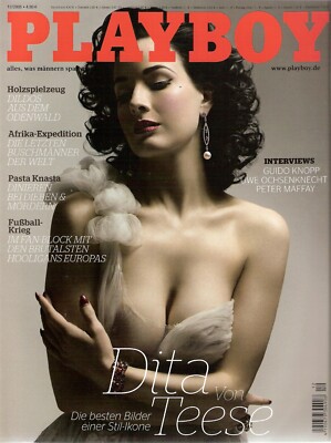 PLAYBOY DEZEMBER 2008 MARILYN MANSON EXFRAU BURLESQUE STAR DITA VON TEESE