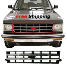 For 1983 84 85 86 87 88 89 90 Chevrolet S10 Blazer Grille Chrome Black Gm1200370