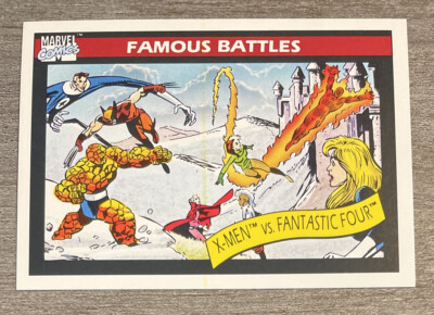 X-Men vs Fantastic Four 1990 Marvel Comics Universe Series 1 Battles #101 *101e*