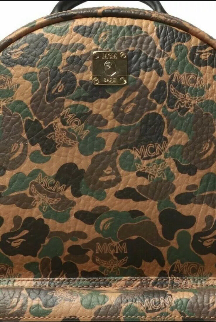 BAPE X MCM Camo backpack These were even more - Depop