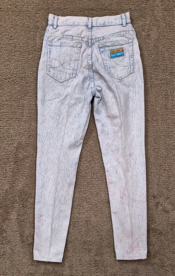 Jeans diarios antibásicos de colección lavado ácido hipster boho cintura alta bordados 7/8 Foto 4 de 4