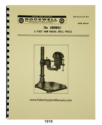 Rockwell Unidrill 2 Foot Arm Radial 