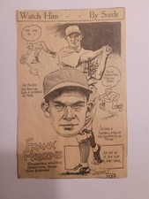 Pinky Higgins A's 1934 Baseball Cartoon Sketch RARE! Jack Sords 