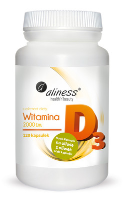 Natural VITAMIN D3 2000 IU (50MCG) Kapseln From Lanolin CHOLECALCIFEROL Aliness