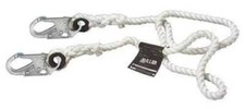 HONEYWELL MILLER 201RLS-2-Z7/6FTWH 6 ft.L Lanyard W/2 Lock Snap Hook 5/8 Nyl