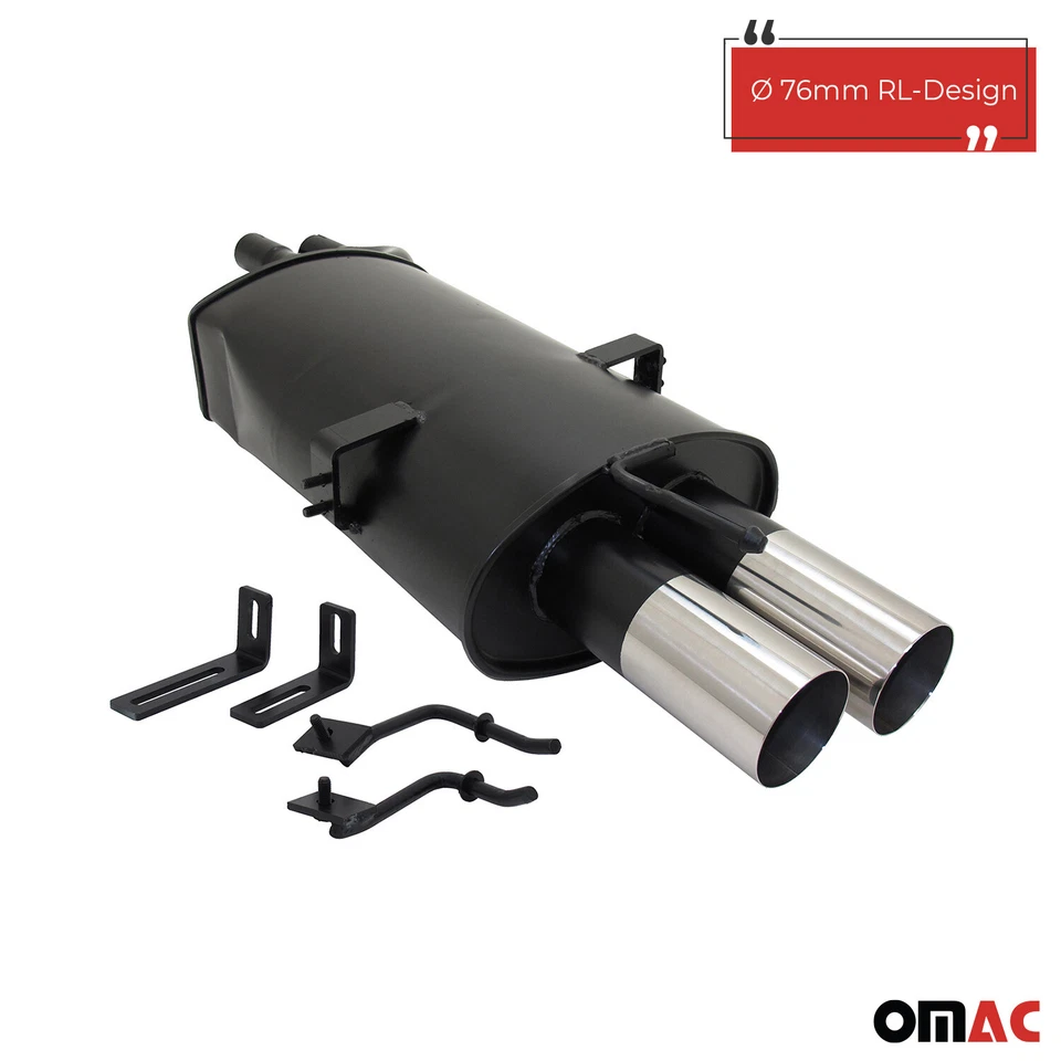 Novus Sportauspuff für BMW E46 320 / 325 / 330 2x76mm RL-Design  mit ABE - Bild 2 von 4