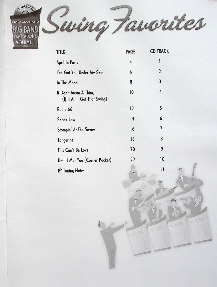 Alto Sax Swing Favorites Big Band Play Along Sheet Music Song Book w/cd - Image 2 of 4