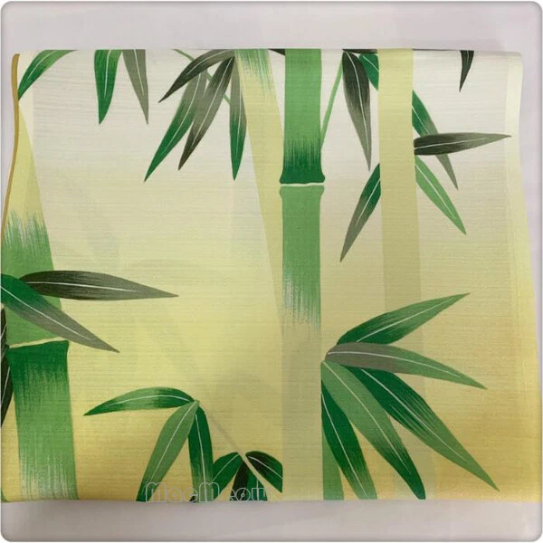 Tapiz divisor de habitación cortina puerta colgante puerta bambú verde oriental Foto 2 de 4