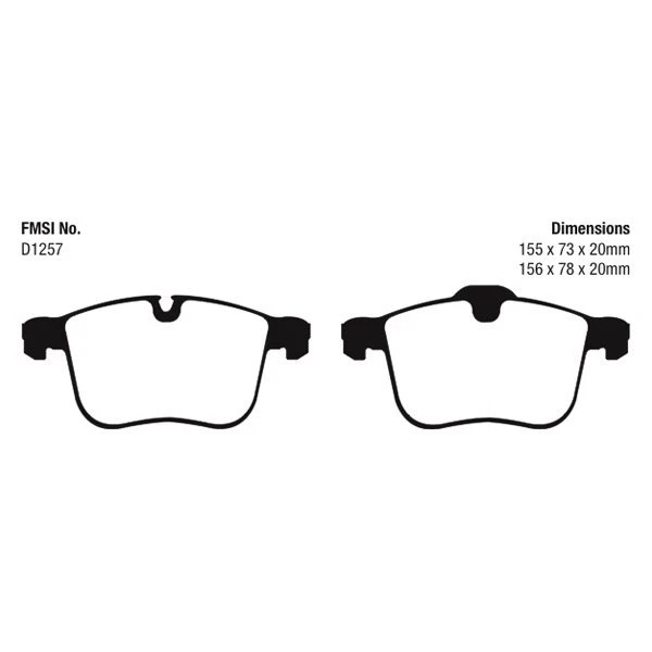 Pastillas de freno delanteras EBC DP41416R Yellowstuff para Saab 9-3 2006-2011 Foto 4 de 4