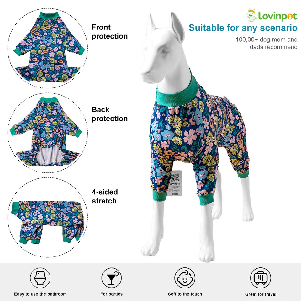 LovinPet Dog Sleepwear Warm Fabric Post-Surgery Recovery Summer for Large Breeds - Image 2 of 4
