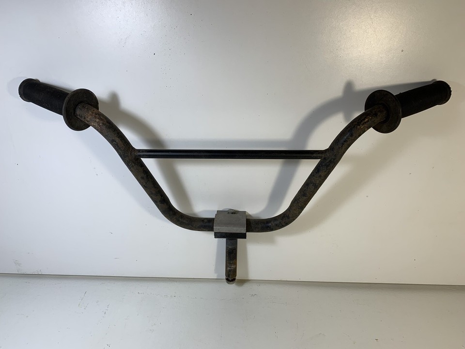 Old School Bmx Vintage HUFFY Stem handlebars grips pro thunder Stu Thompson race eBay